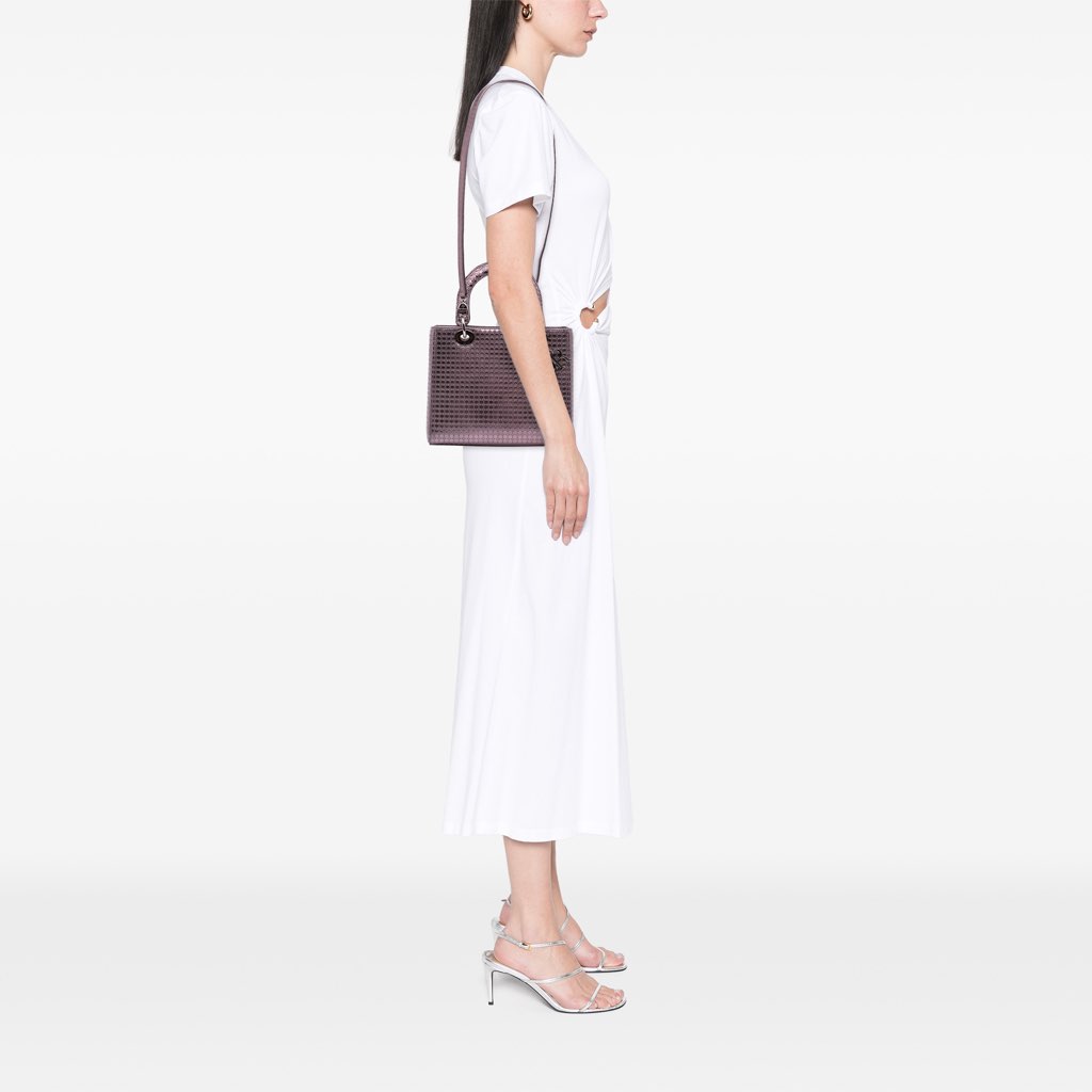 Dior Medium Metallic Patent Microcannage Lady Dior - Image 13