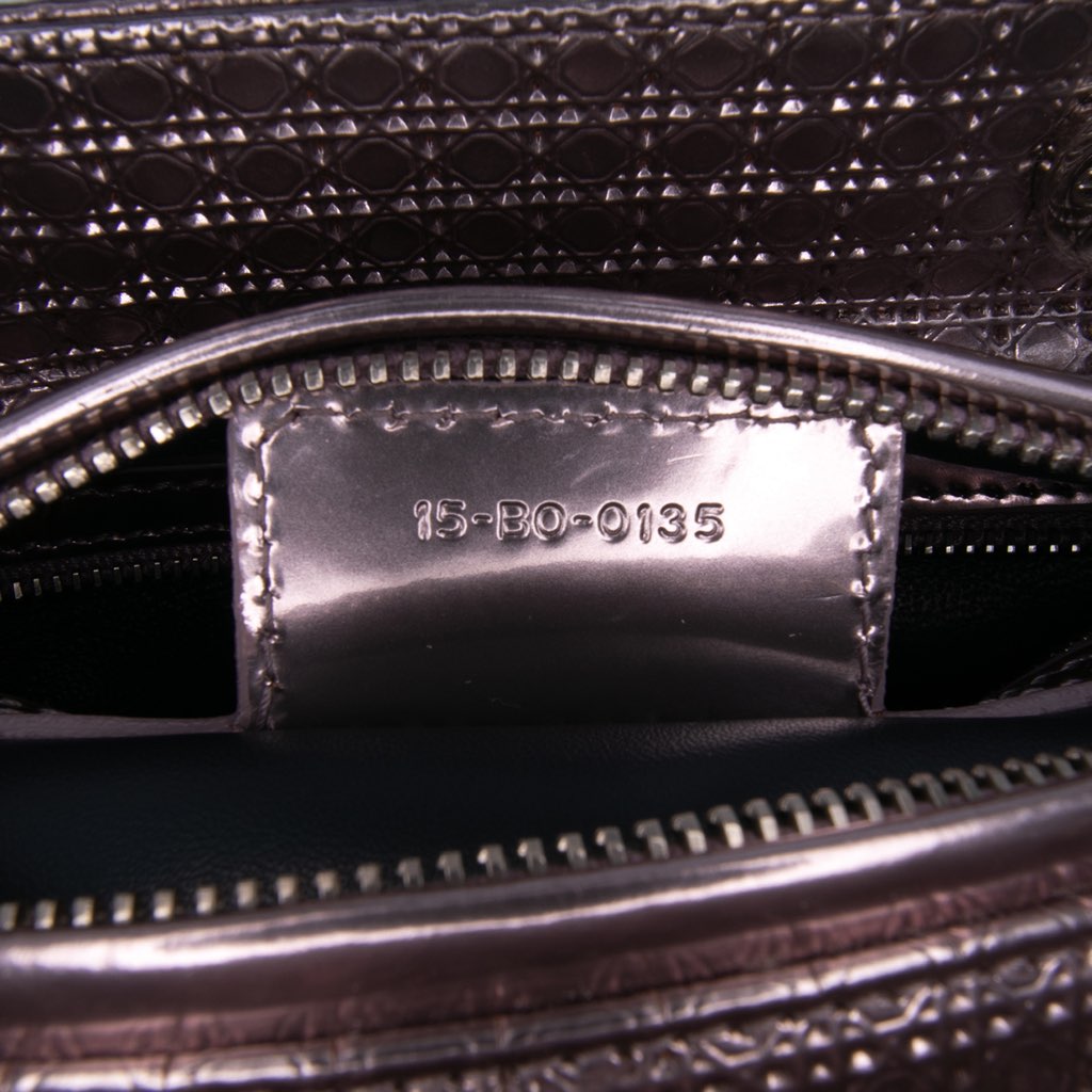 Dior Medium Metallic Patent Microcannage Lady Dior - Detail 1