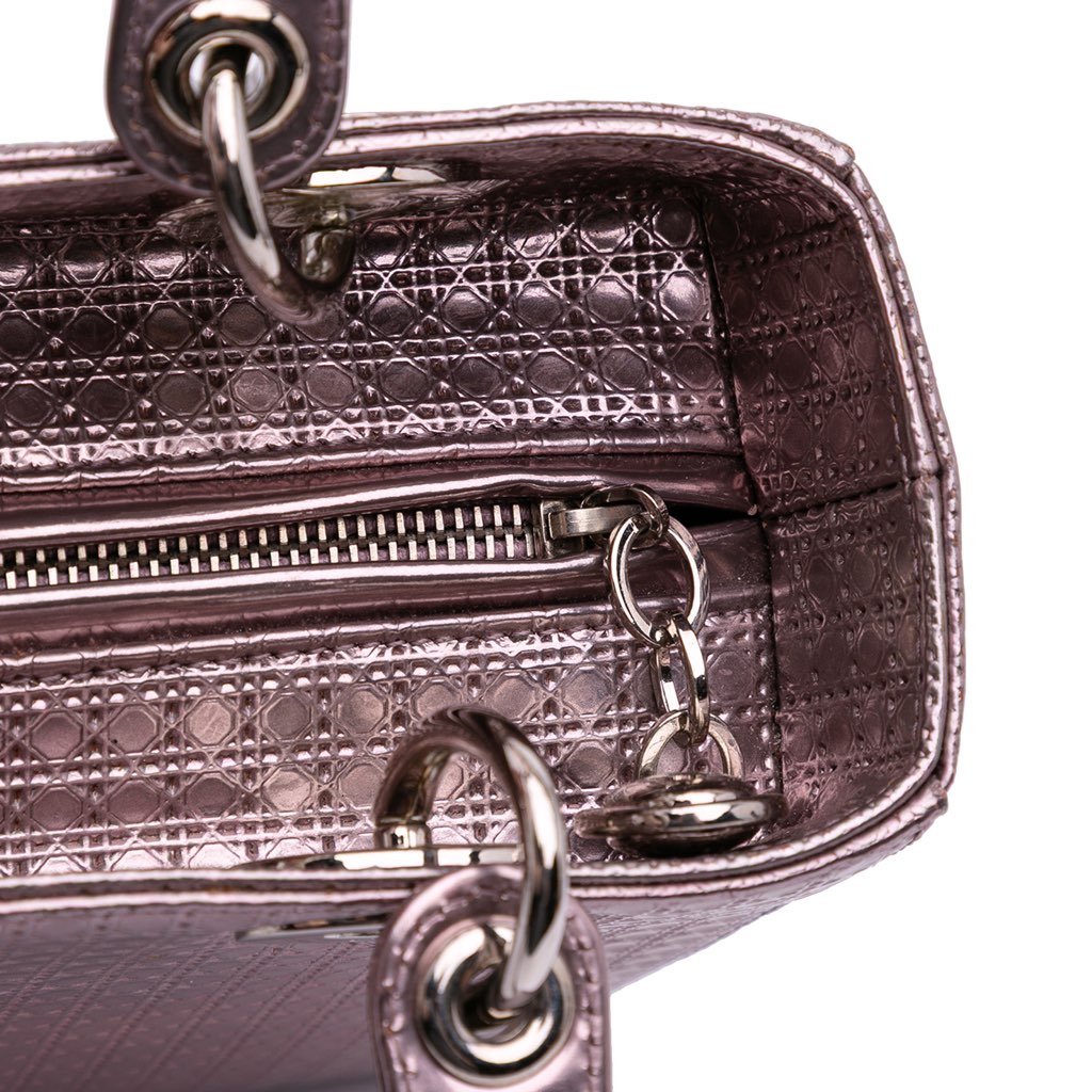 Dior Medium Metallic Patent Microcannage Lady Dior - Detail 2