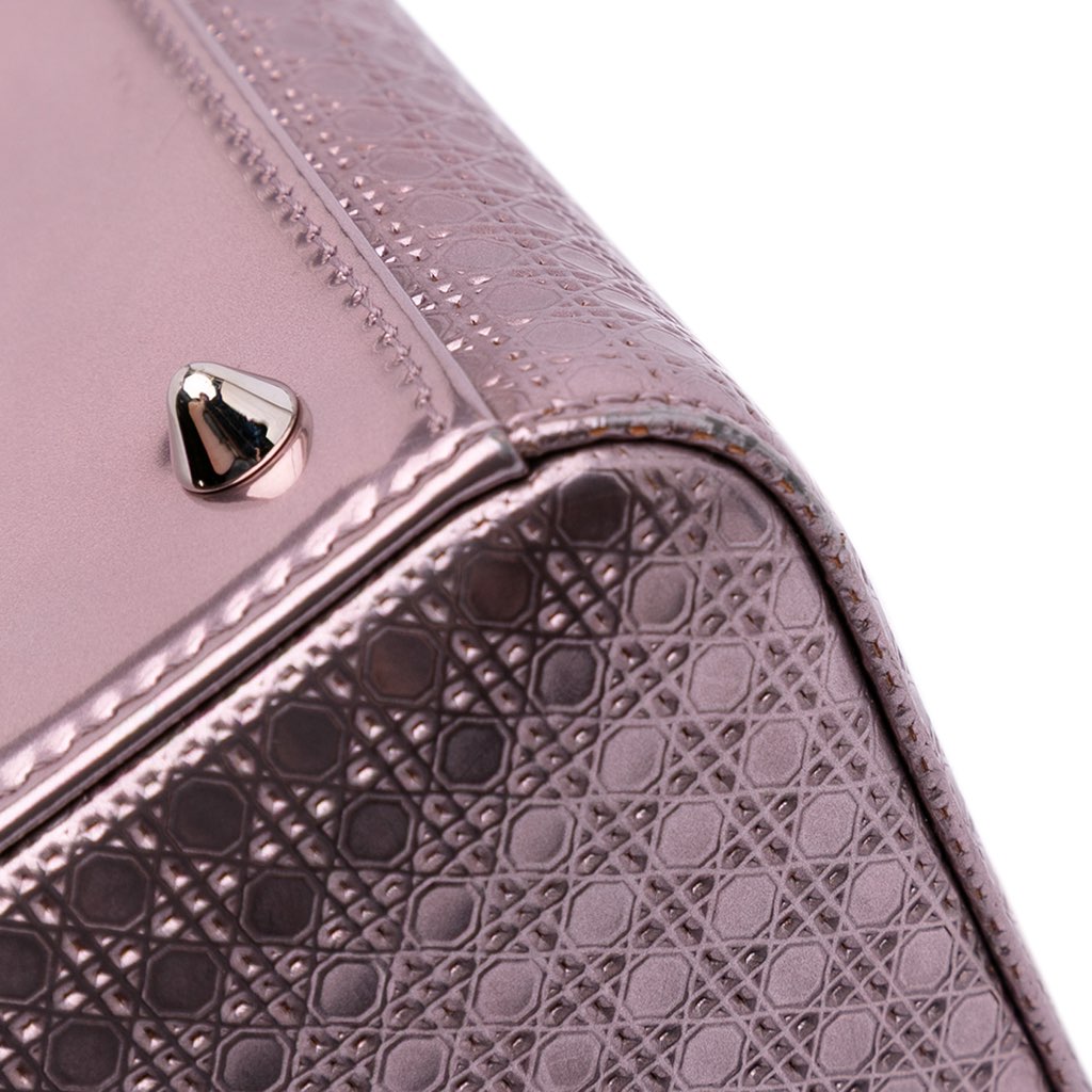 Dior Medium Metallic Patent Microcannage Lady Dior - Image 10