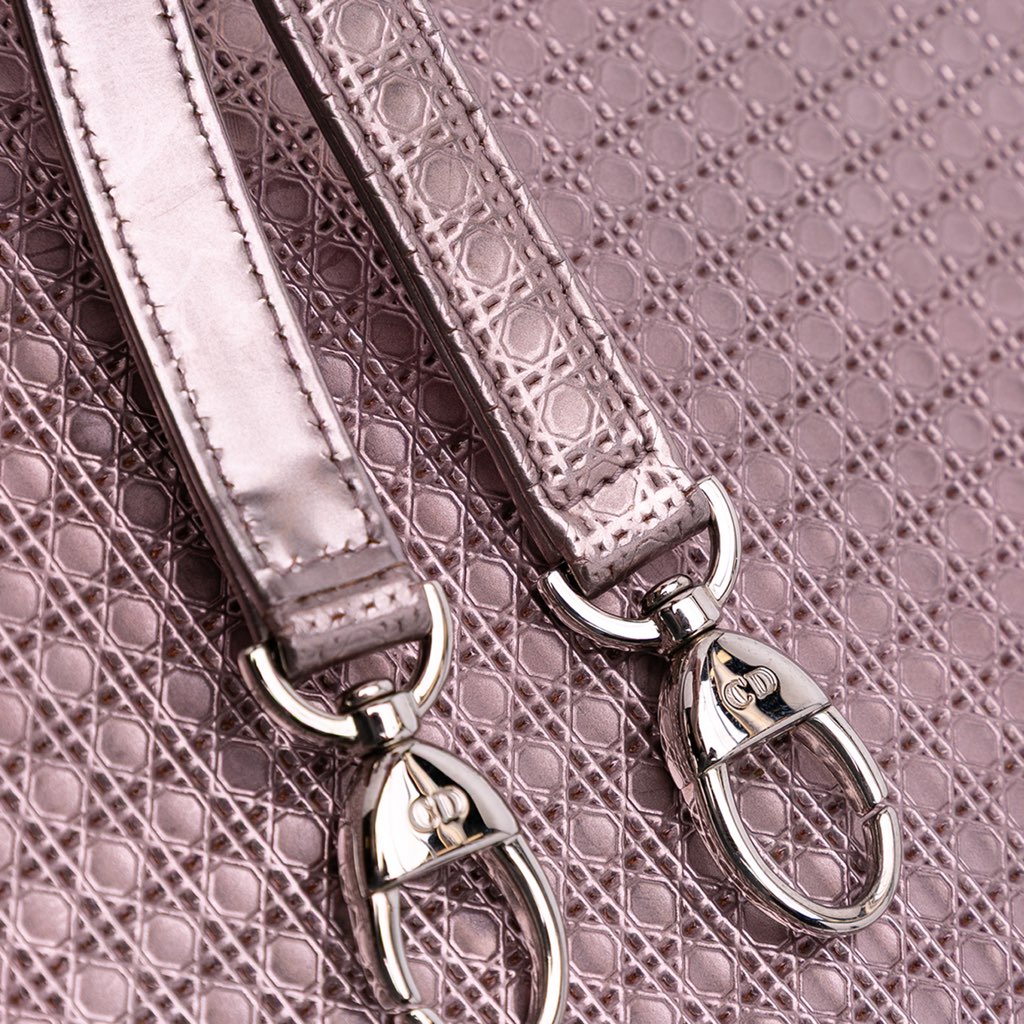 Dior Medium Metallic Patent Microcannage Lady Dior - Image 12