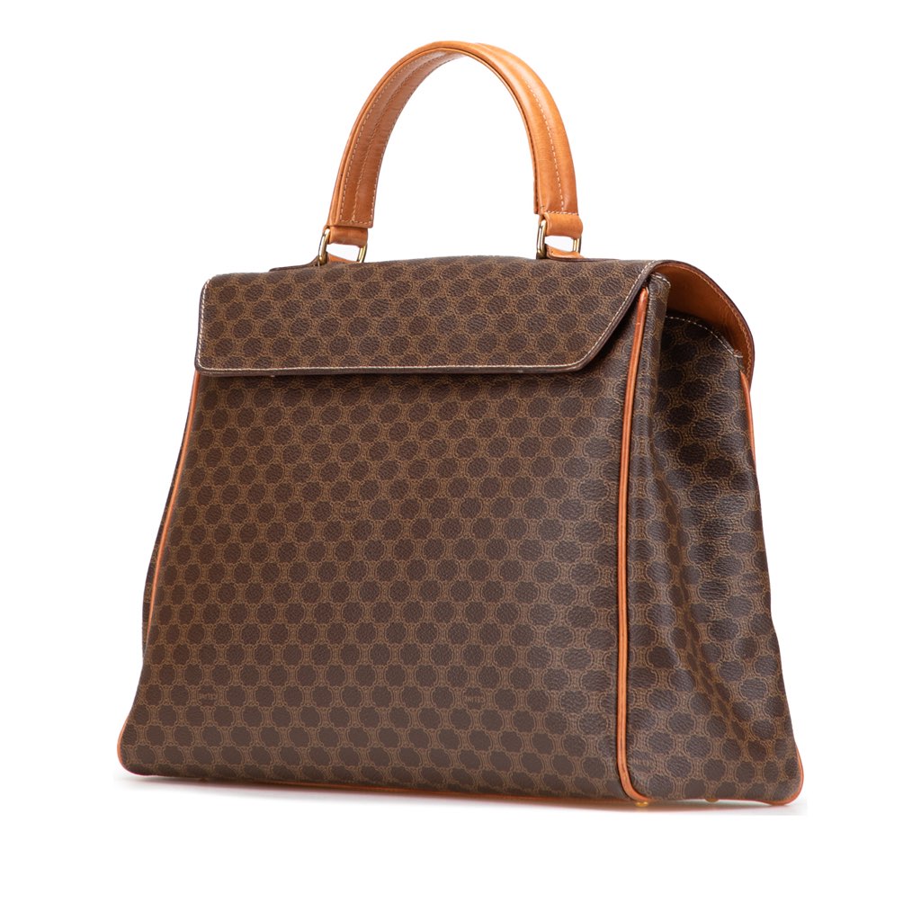 Celine Macadam Coated Canvas Top Handle Bag - 2