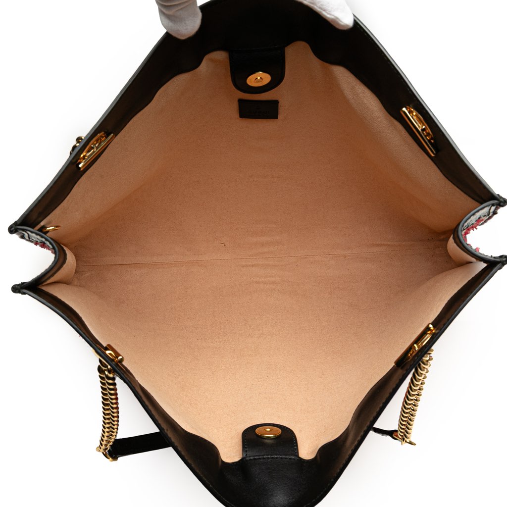 Gucci Large Web Tweed Rajah Tote - 4