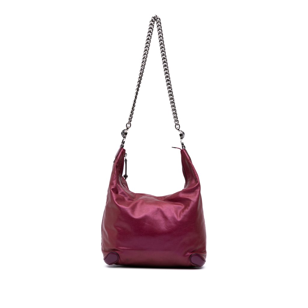 Gucci Medium Metallic Leather Galaxy Chain Shoulder Bag