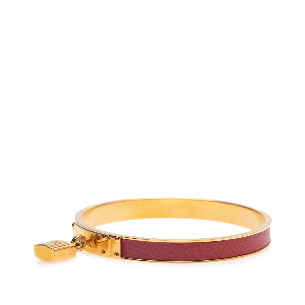 Hermès Courchevel Kelly Cadena Lock Bangle Bracelet - 2