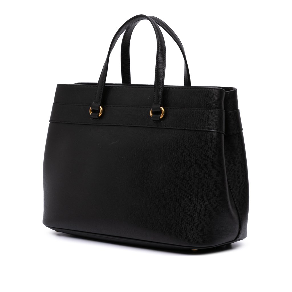 Gucci Medium Leather Bright Bit Satchel - 2