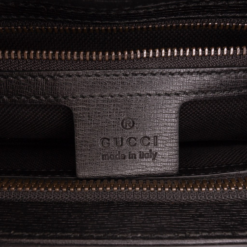 Gucci Medium Leather Bright Bit Satchel - 5