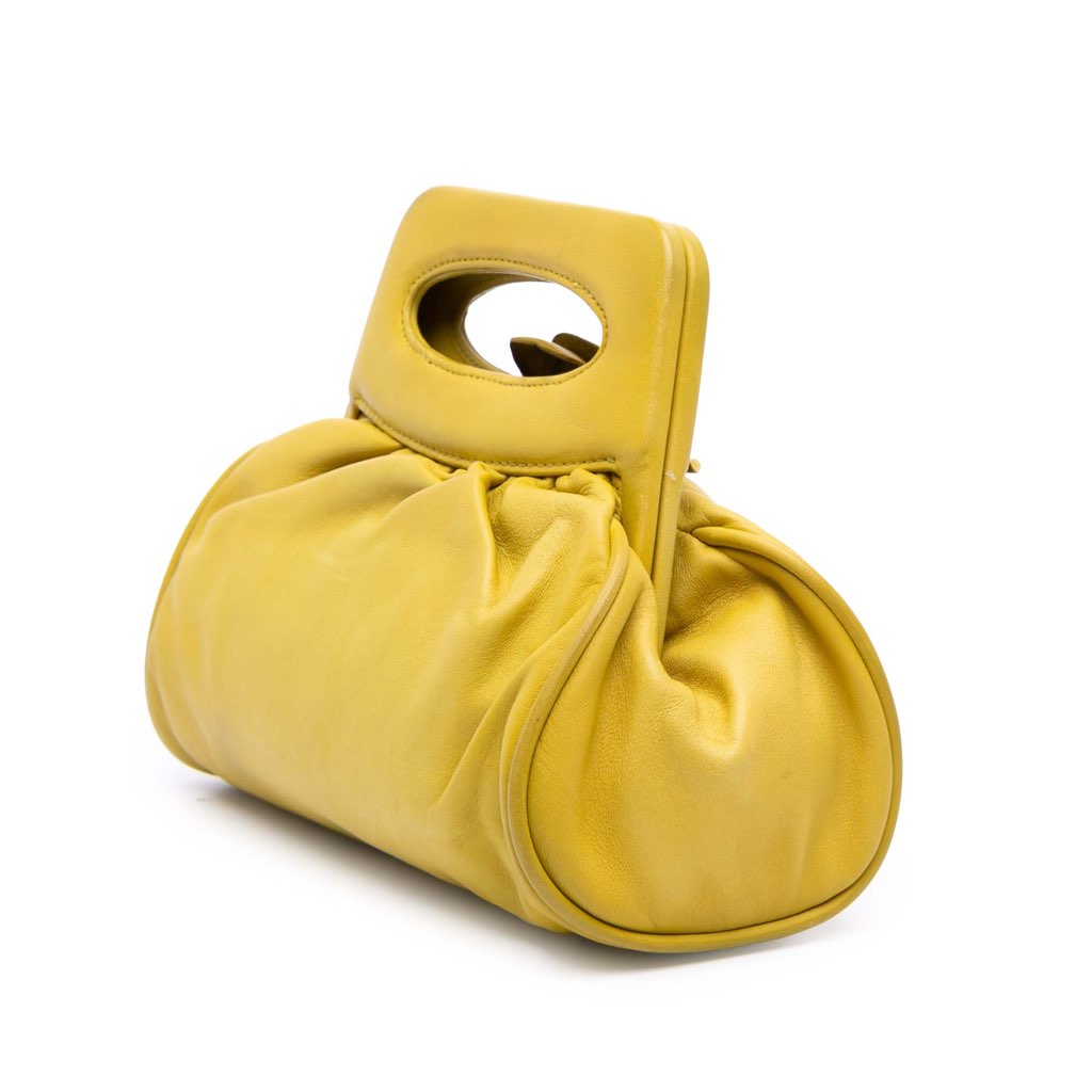 Chanel Lambskin Camellia Frame Clutch - Back view