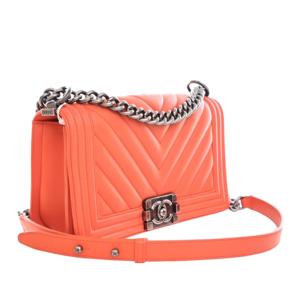 Chanel Old Medium Chevron Lambskin Boy Flap - 2