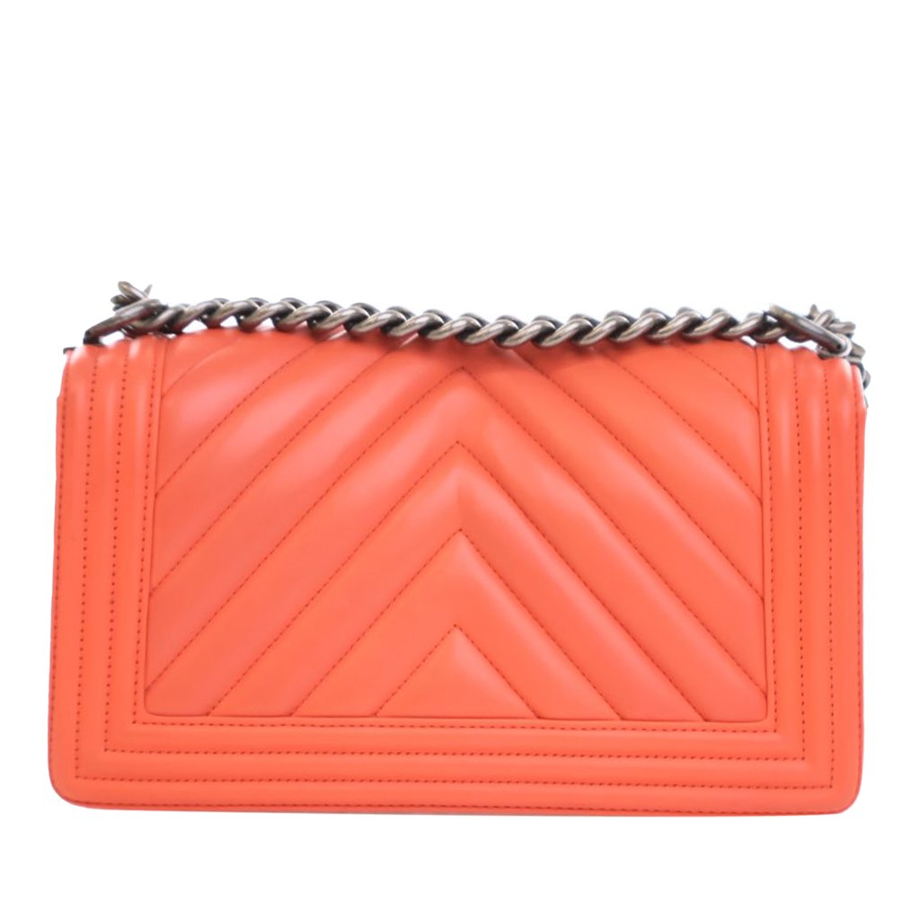 Chanel Old Medium Chevron Lambskin Boy Flap - 3