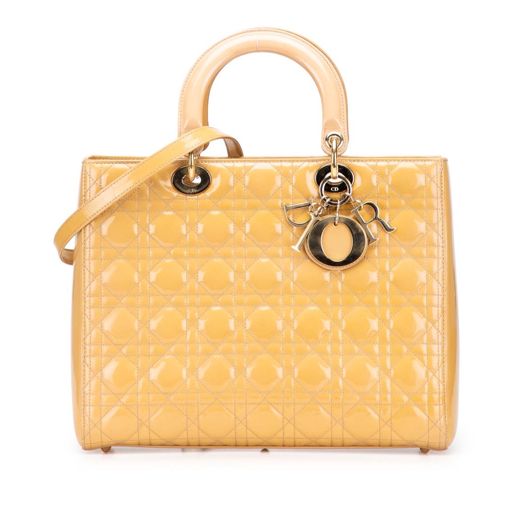 Dior Large Patent Cannage Lady Dior