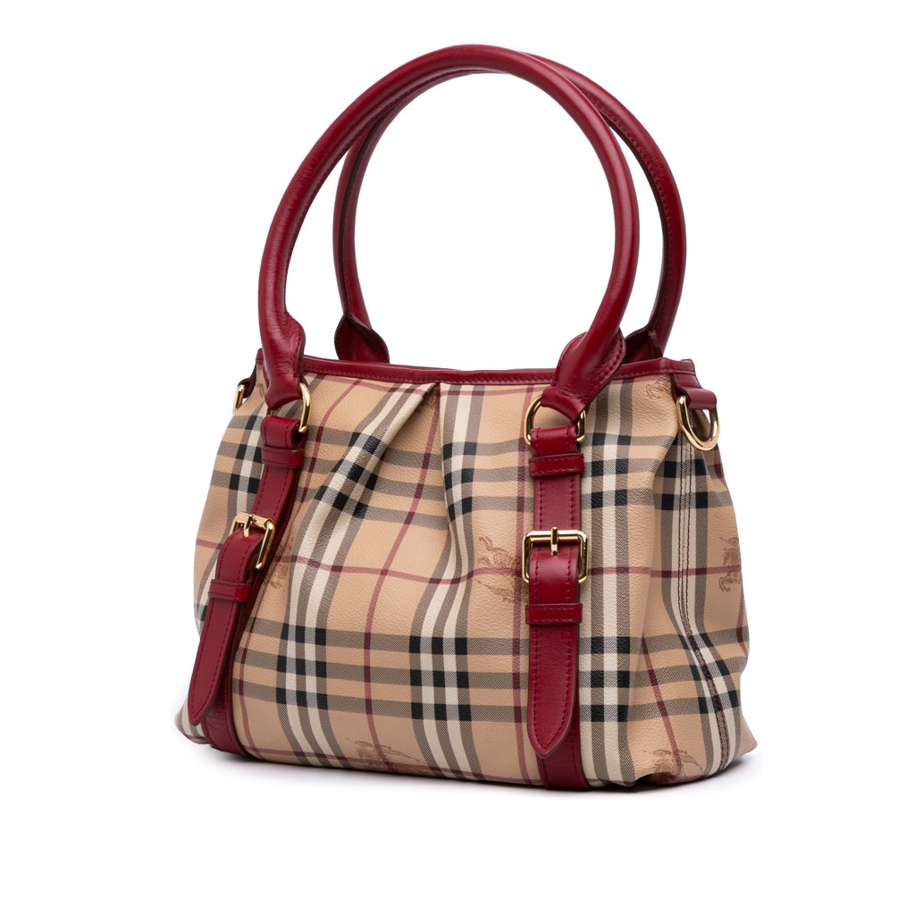 Burberry Small Haymarket Check Coated Canvas Northfield Satchel - 2