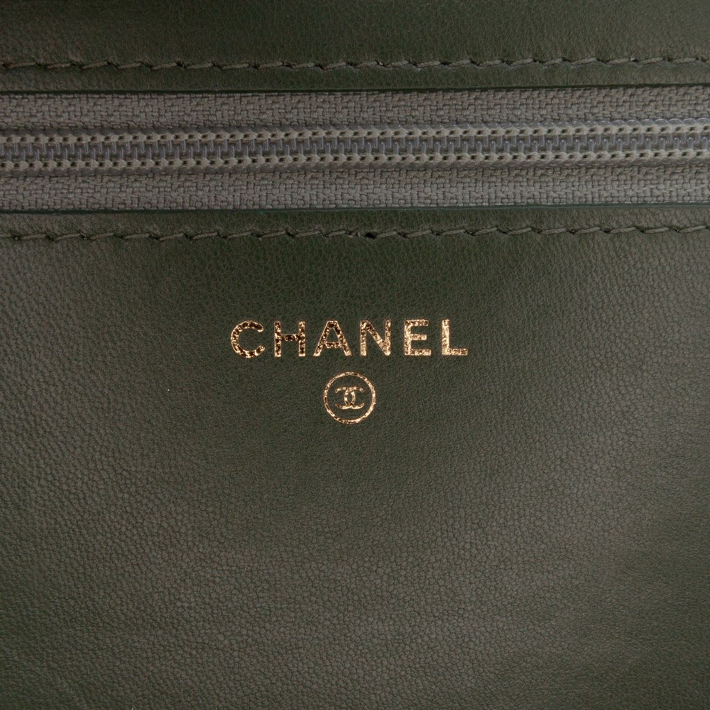 Chanel Chevron Quilted Crumpled Calfskin Boy Wallet On Chain - 5