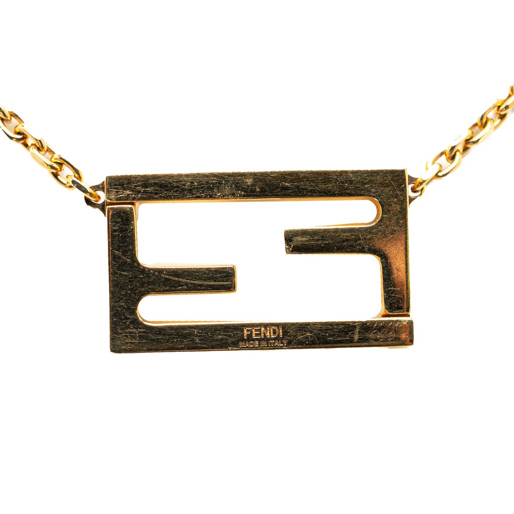 Fendi FF Crystal Pendant Necklace - 2