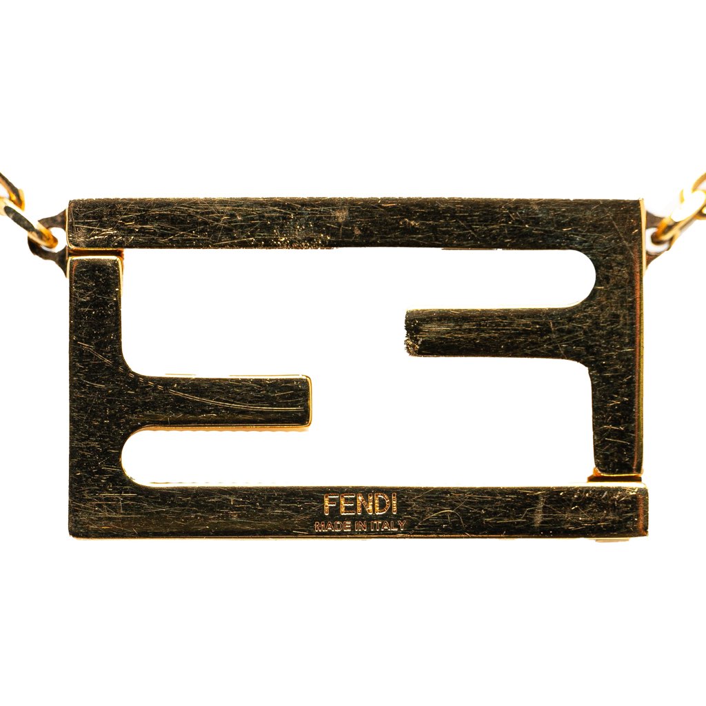 Fendi FF Crystal Pendant Necklace - 4