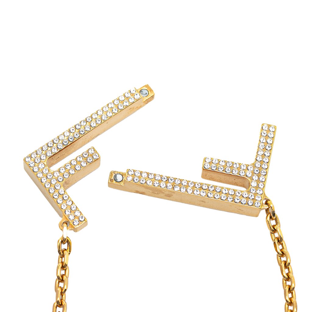 Fendi FF Crystal Pendant Necklace - 5