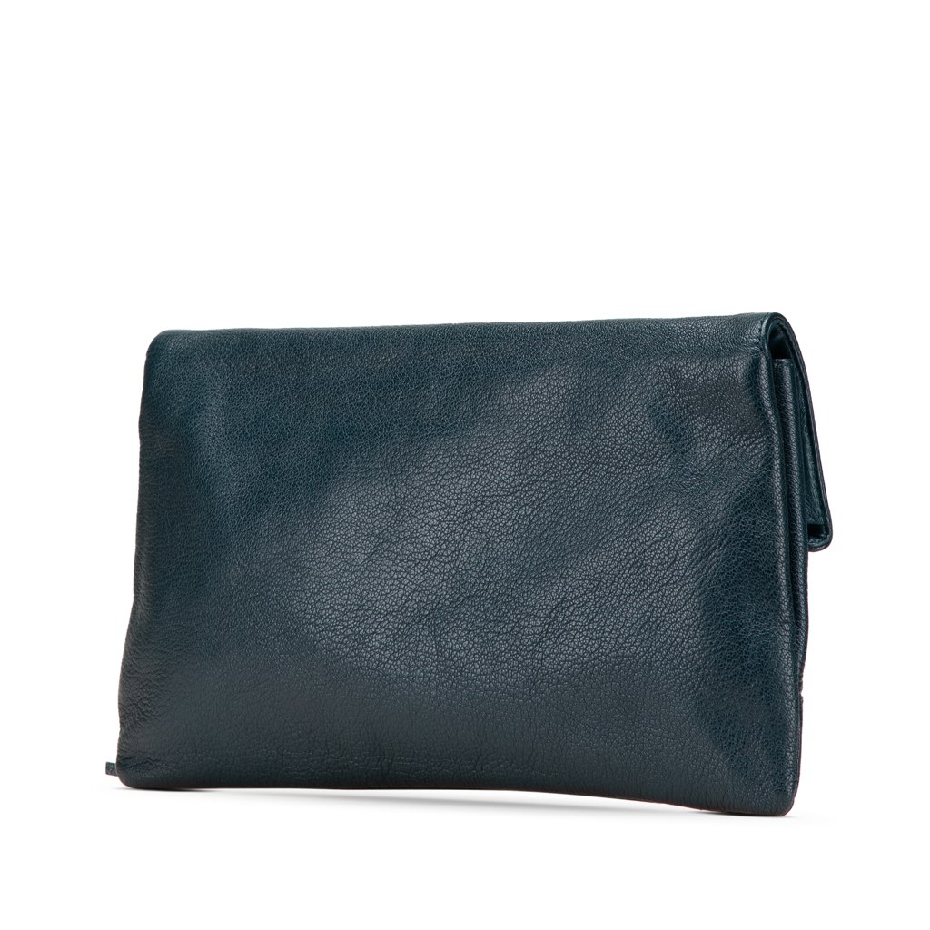 Balenciaga Chevre Motocross Metallic Edge Envelope Clutch - 2