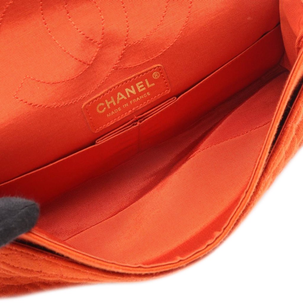 Chanel Reissue 2.55 Quilted Jersey Coco Croc Double Flap 225 - 3