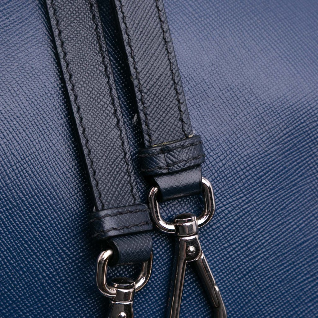 Prada Medium Bicolor Saffiano Lux Galleria Double Zip Satchel - Detail 2