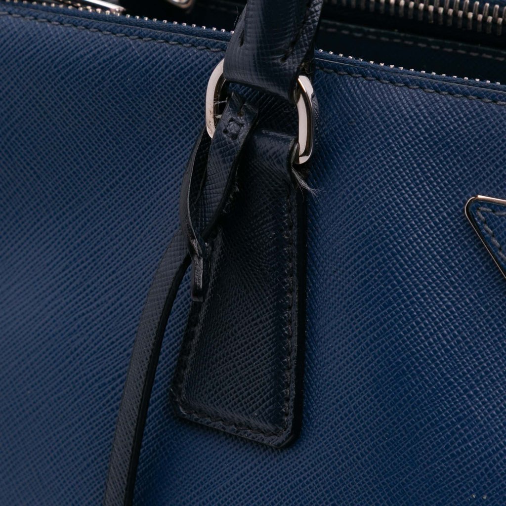 Prada Medium Bicolor Saffiano Lux Galleria Double Zip Satchel - Image 10