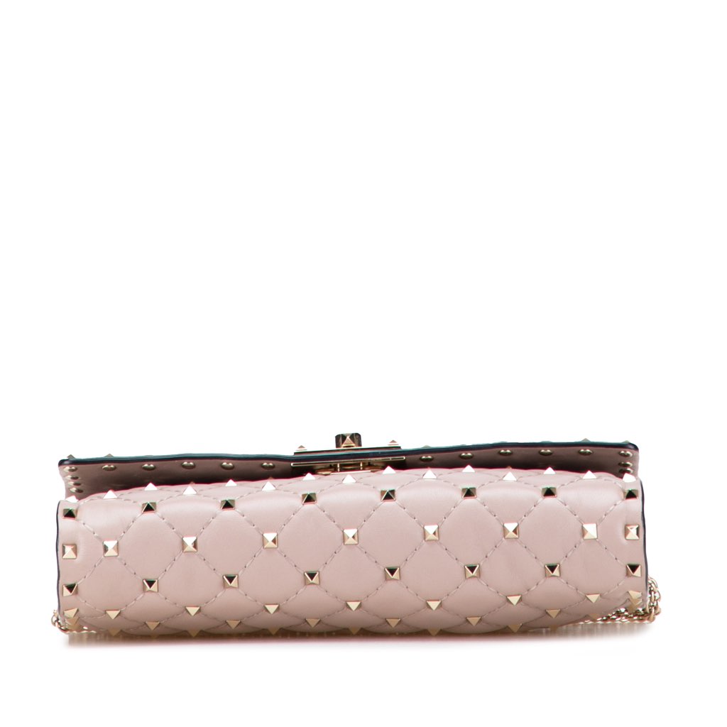 Valentino Nappa Rockstud Spike Wallet On Chain - 3