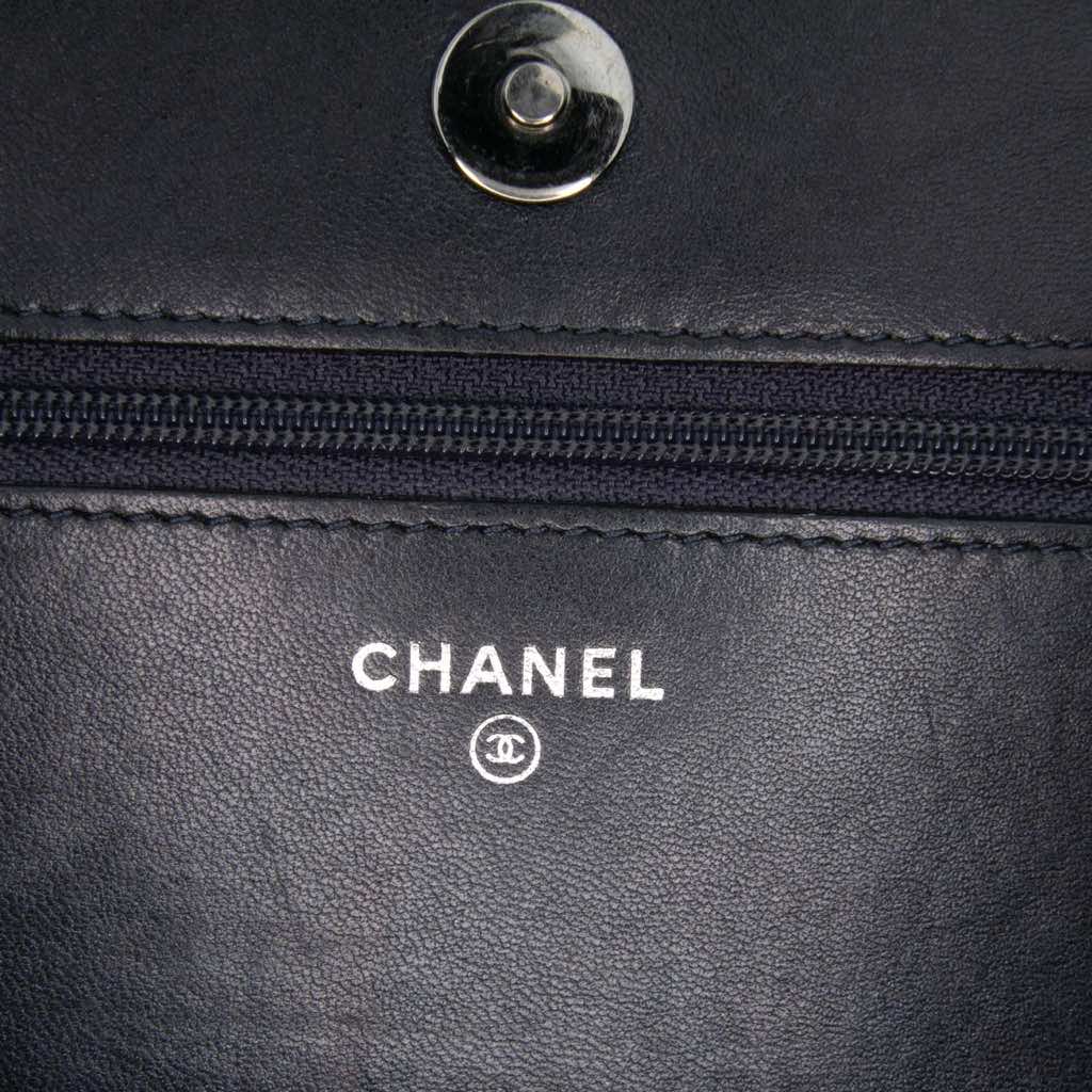 Chanel Chevron Lambskin Studded Wallet On Chain - 5