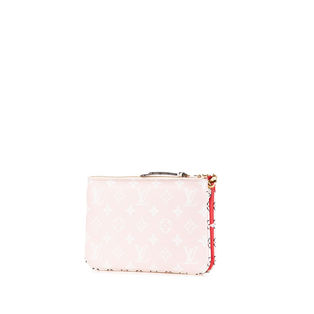 Louis Vuitton Limited Edition Monogram Giant Double Zip Pochette - Back view