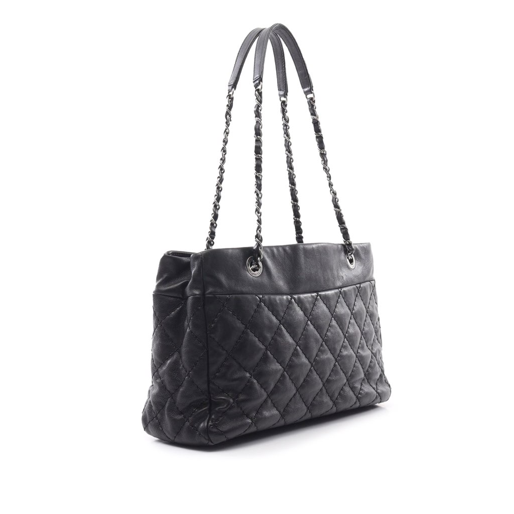Chanel Medium CC Quilted Calfskin Stitch It Tote - Back view