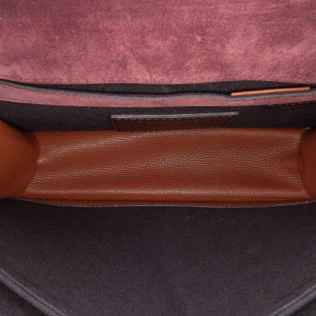 Burberry Small Leather and House Check Canvas Derby Macken Crossbody - 4