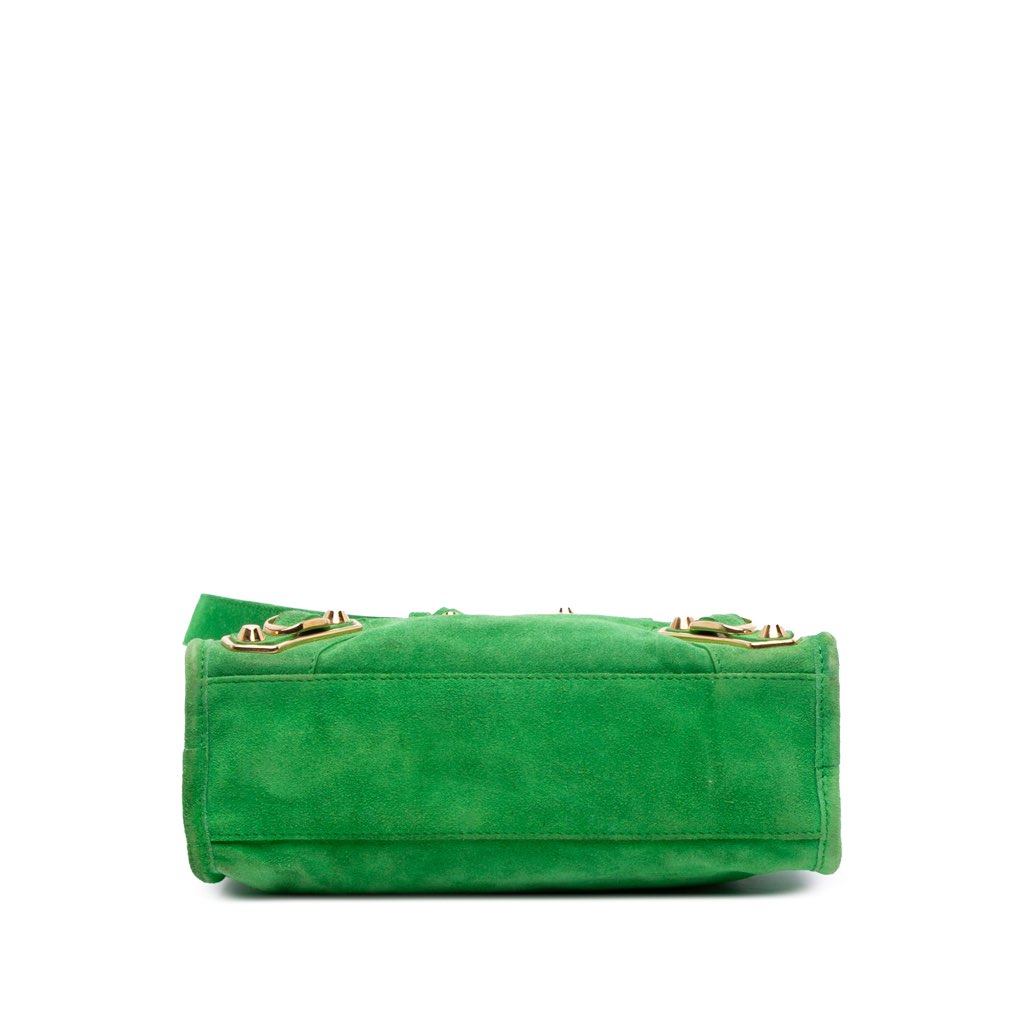 Balenciaga Mini Suede Motocross Classic Metallic Edge City Satchel - 3
