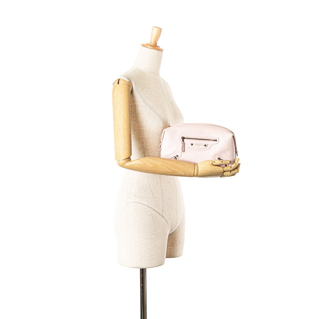 Balenciaga Lambskin Motocross Classic Toiletry Pouch - Image 13