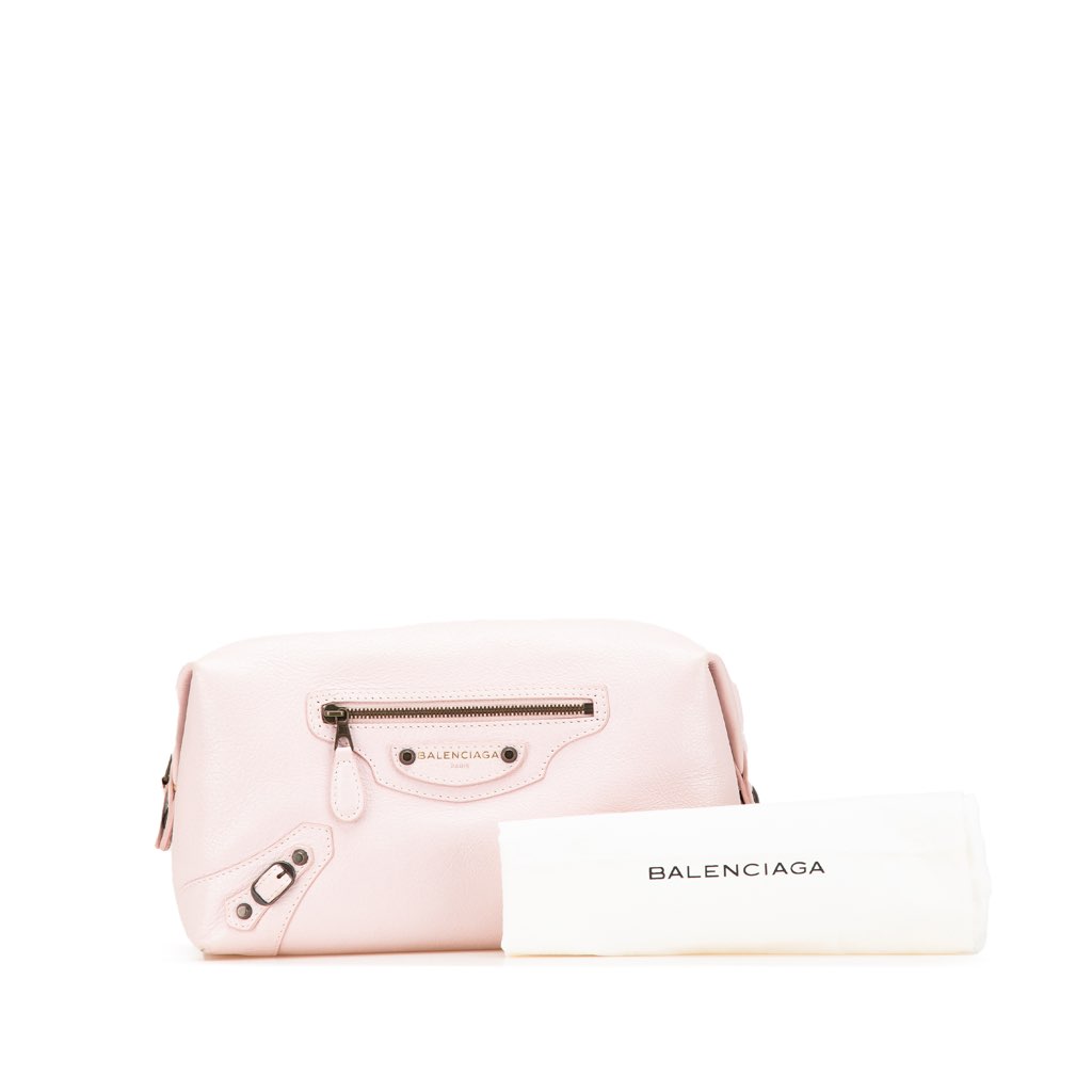 Balenciaga Lambskin Motocross Classic Toiletry Pouch - Image 14