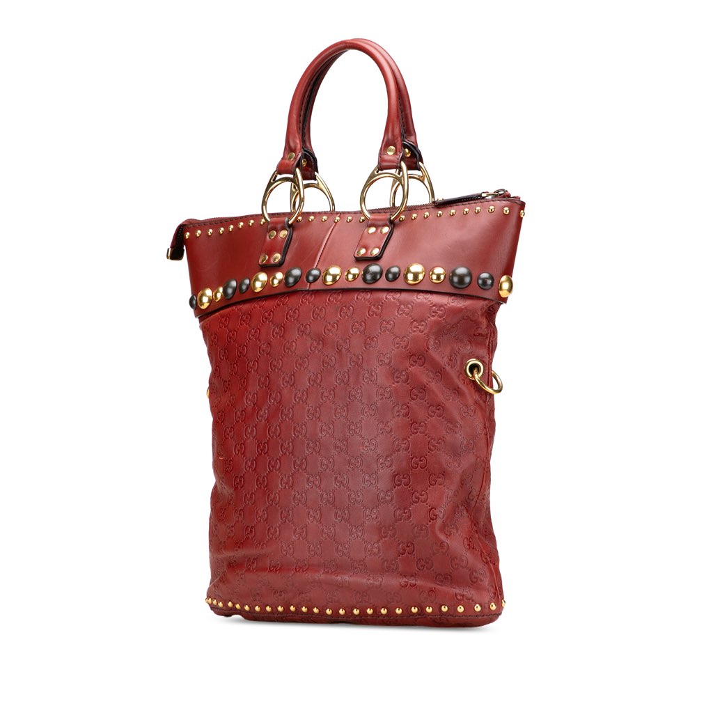 Gucci Guccissima Studded Babouska Satchel - 2