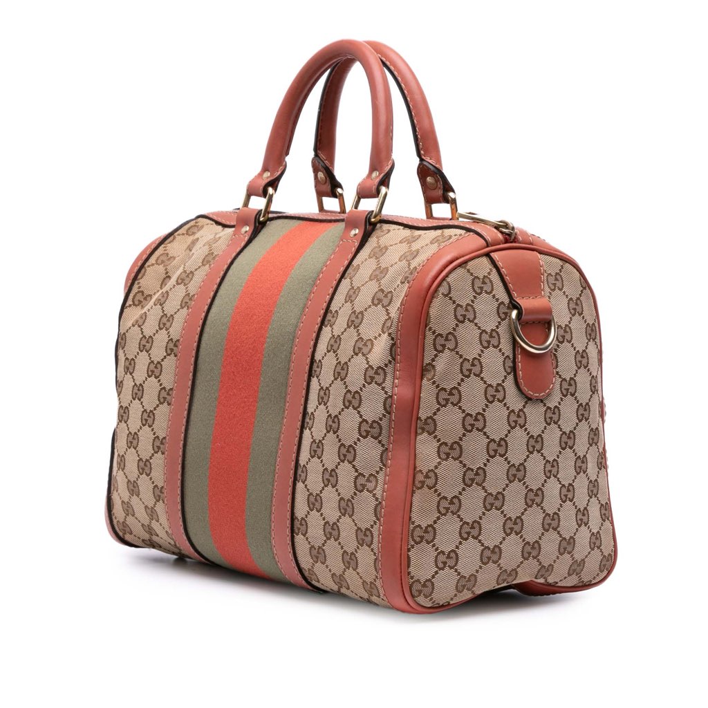 Gucci GG Canvas Web Joy Boston Bag - 2
