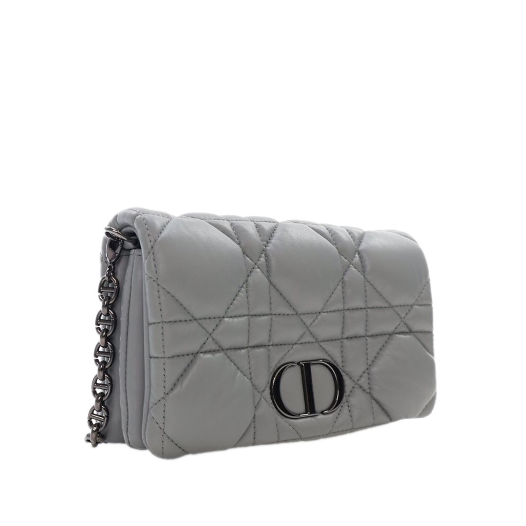 Dior Mini Calfskin Macrocannage Caro Bag - 2