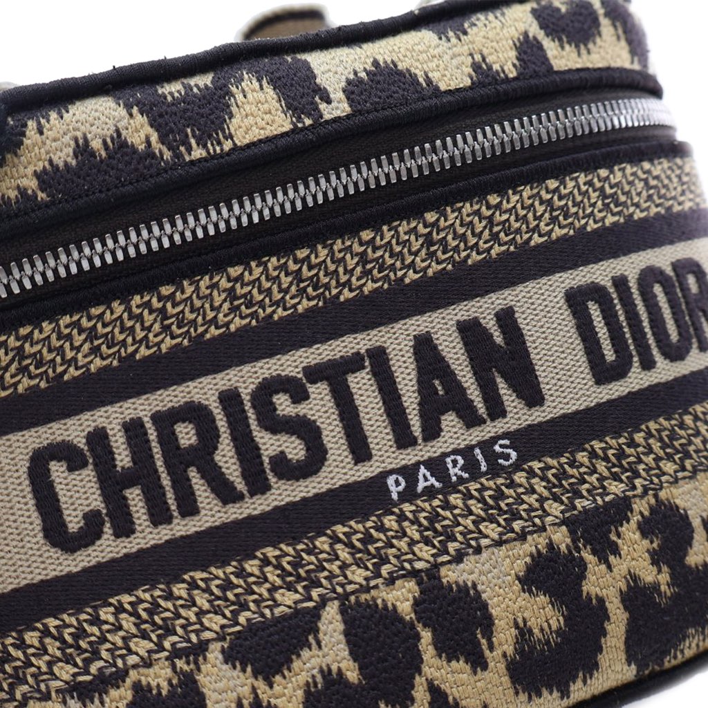 Dior Mizza Small Embroidered Canvas Diortravel Leopard Vanity Case - 5
