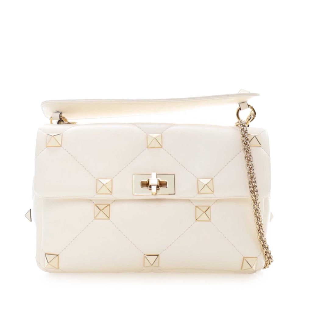 Valentino Large Nappa Roman Stud Satchel - 2