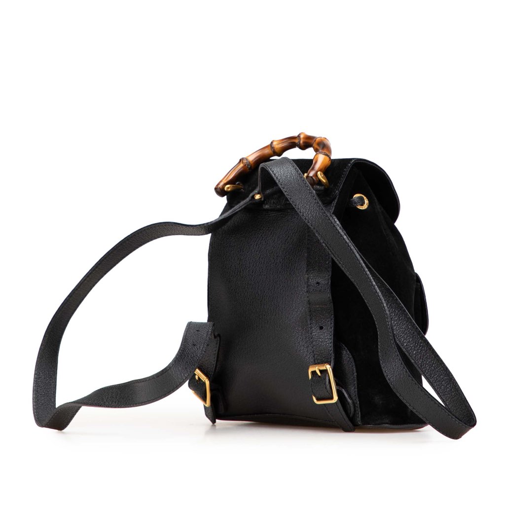 Gucci Suede Bamboo Backpack - 2