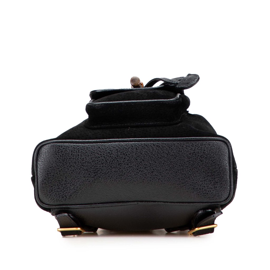 Gucci Suede Bamboo Backpack - 3