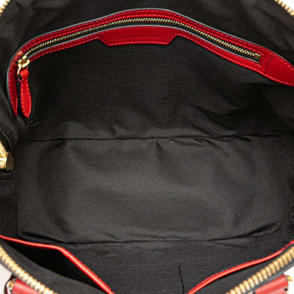 Burberry Small Haymarket Check Canvas Orchard Bowling Bag - 4