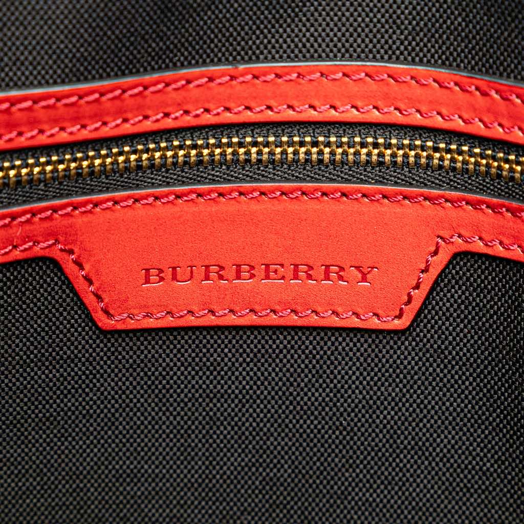 Burberry Small Haymarket Check Canvas Orchard Bowling Bag - Side view