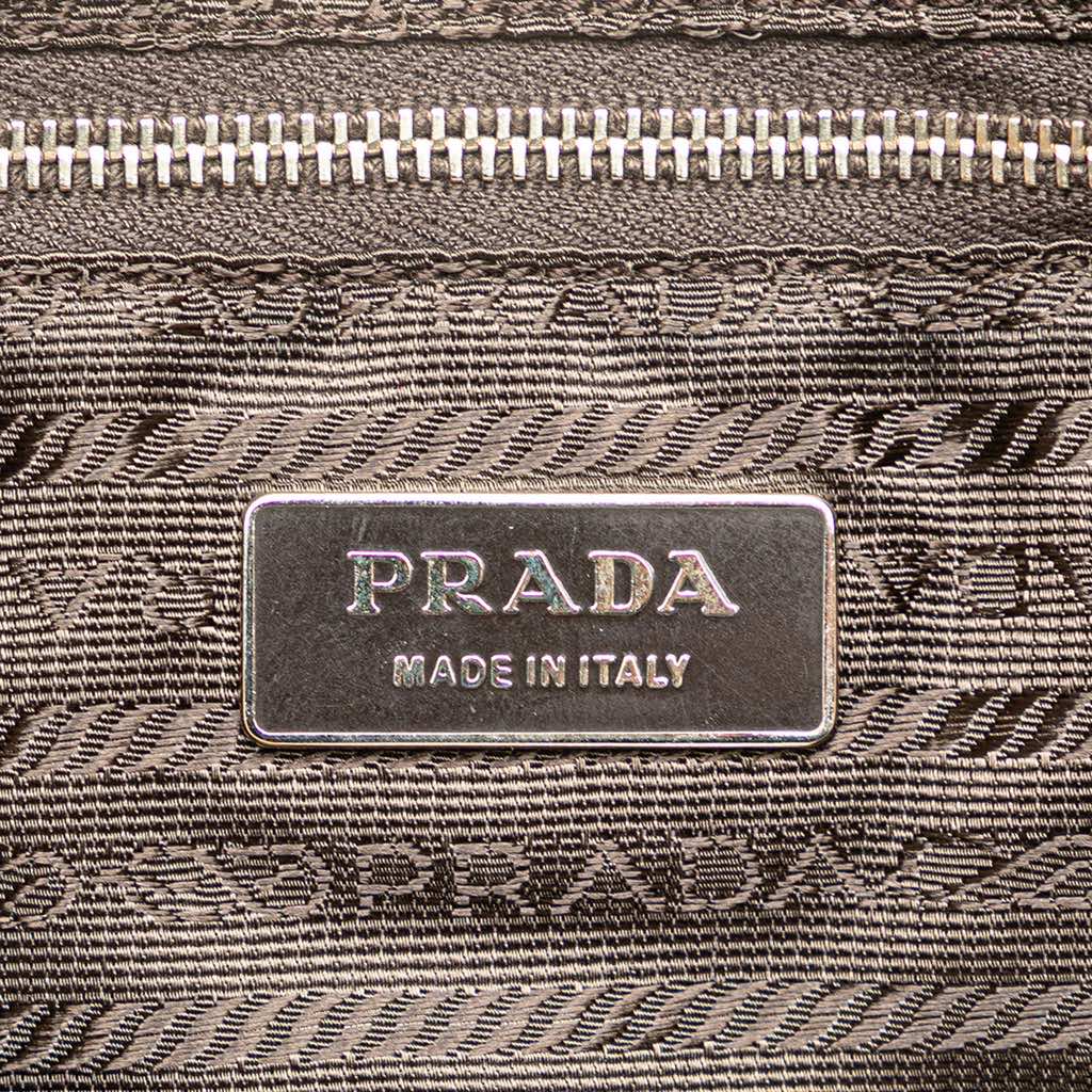 Prada Cinghiale Trimmed Canapa Tote - Side view