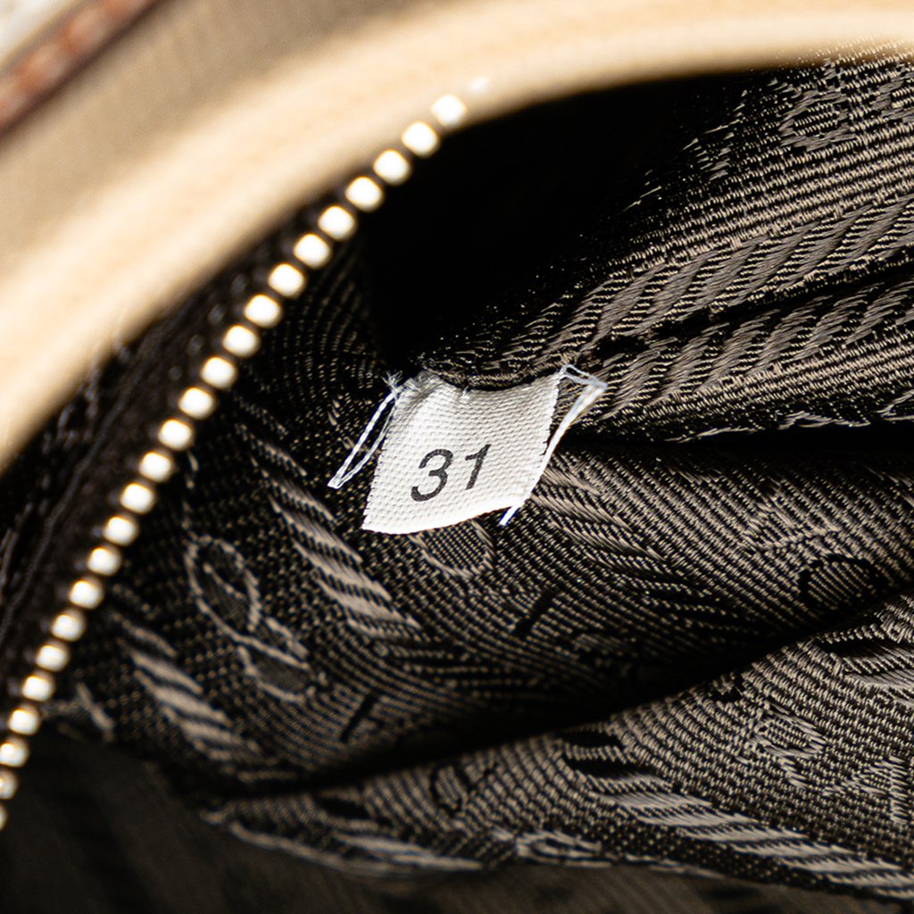 Prada Cinghiale Trimmed Canapa Tote - Detail 1