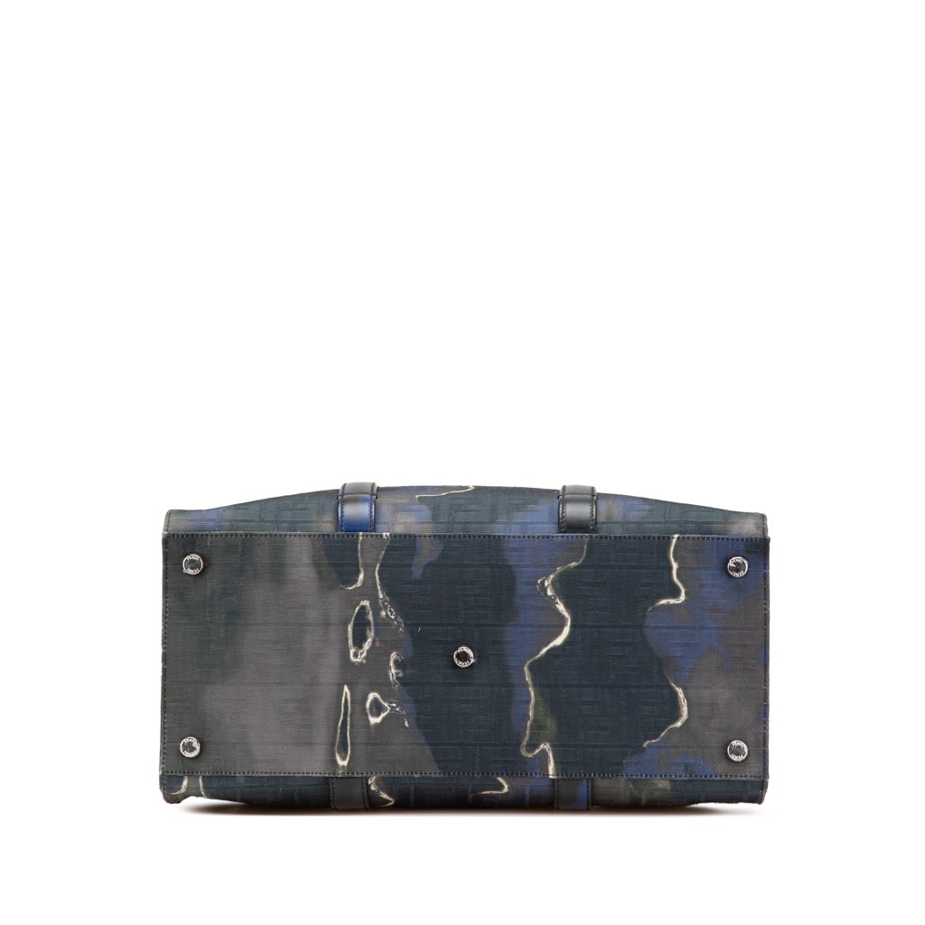 Fendi Large Zucca Jacquard Tie Dye Sunset Shopper Tote - Image 6