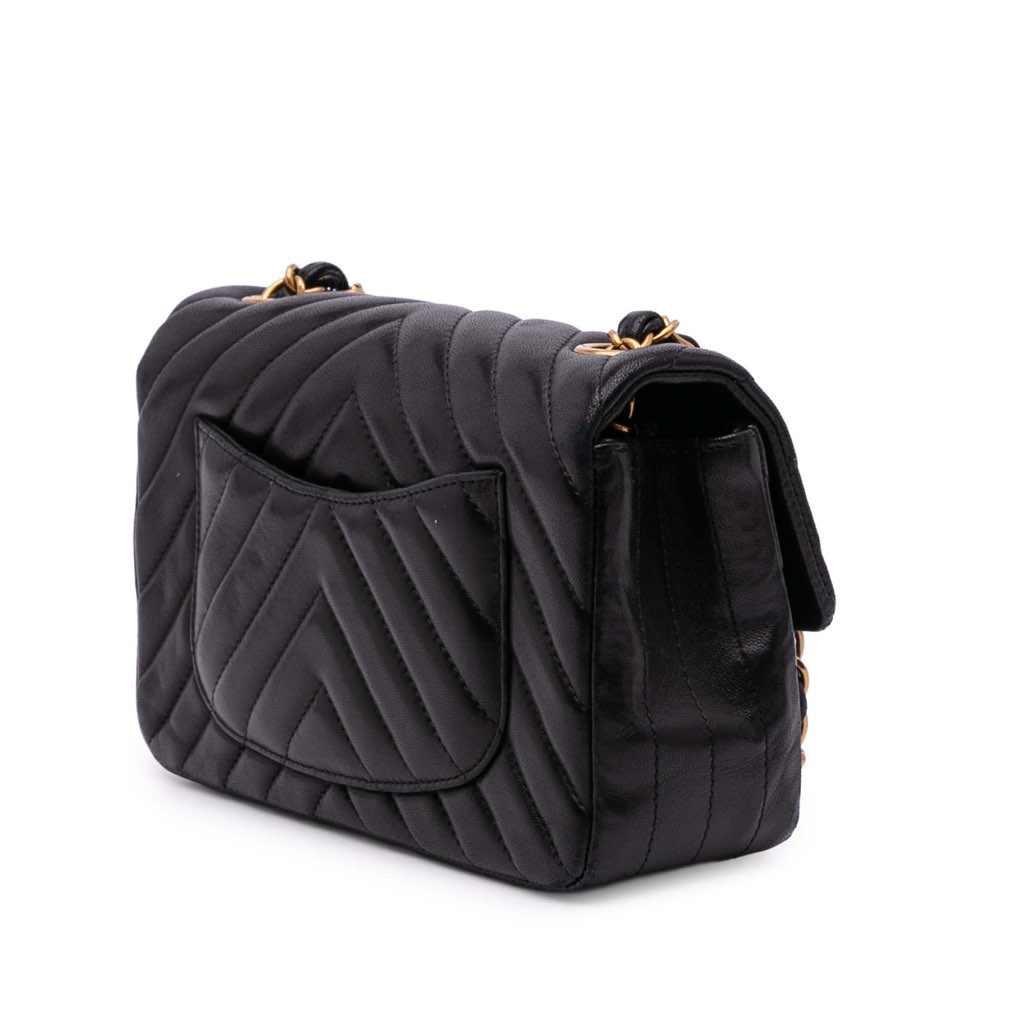 Chanel Mini Rectangular Classic Chevron Lambskin Single Flap - 2