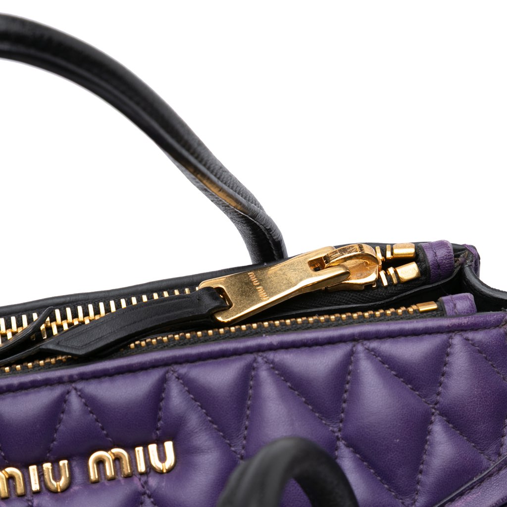 Miu Miu Small Nappa Biker Satchel - 5