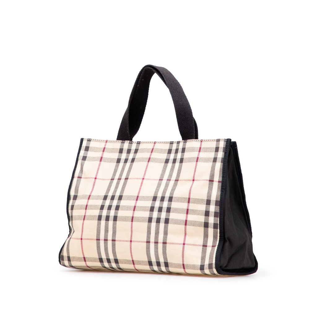 Burberry House Check Canvas Tote - Back view