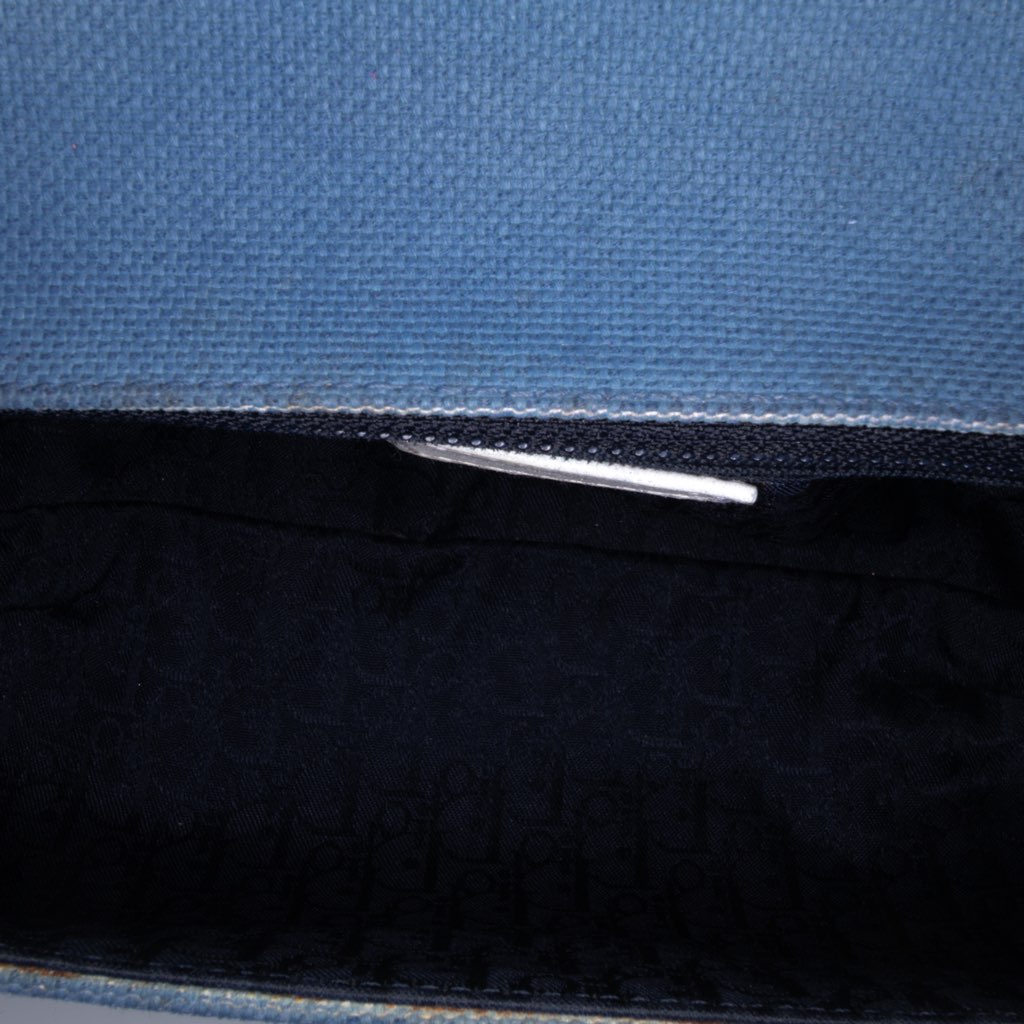 Dior John Galliano Diorissimo Trimmed Canvas Shoulder Bag - 4