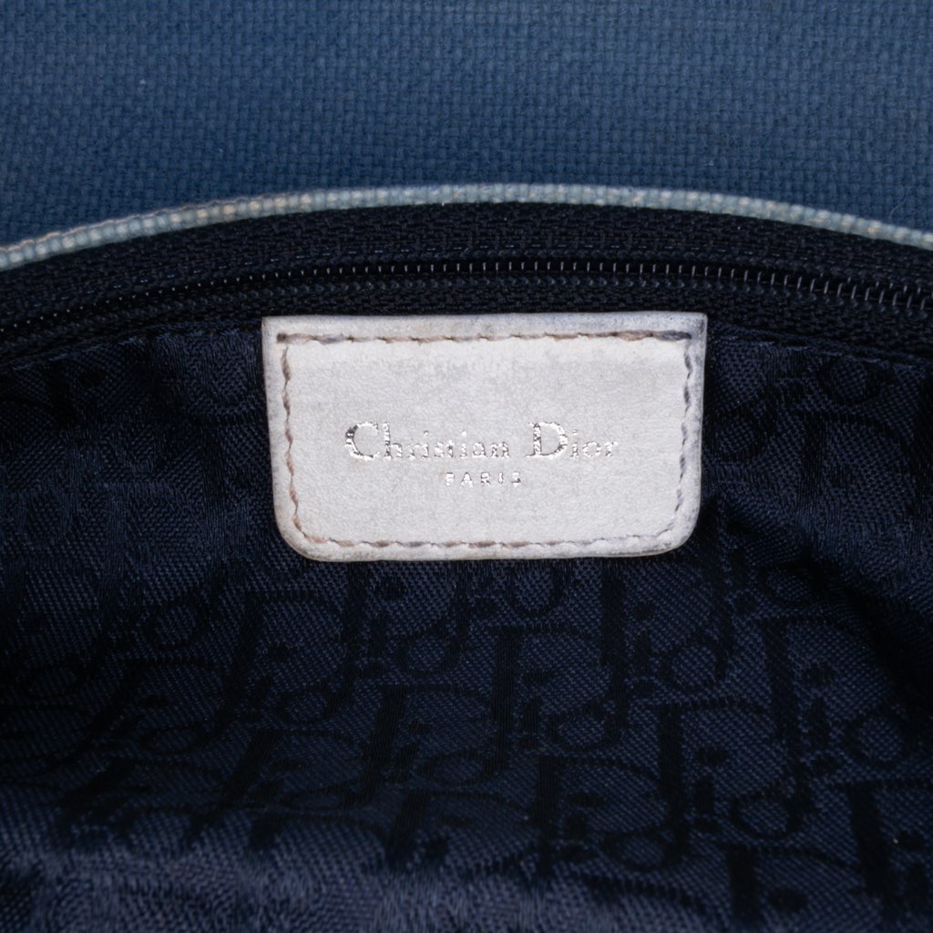 Dior John Galliano Diorissimo Trimmed Canvas Shoulder Bag - 5