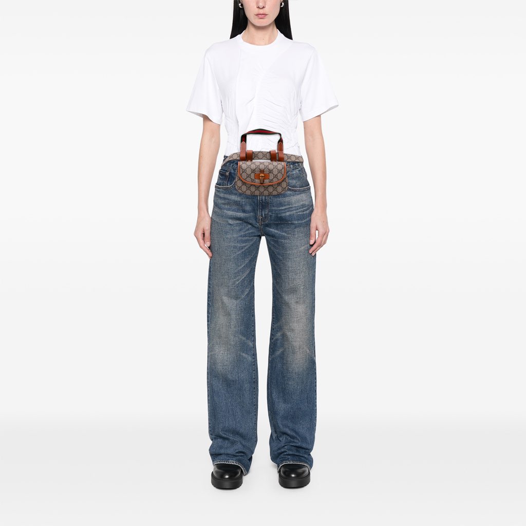 Gucci Mini GG Supreme Web Bamboo 1947 Belt Bag - Image 13